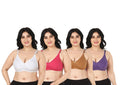 Liigne Women Plus Size Non Padded Bra For Women (Pack Of 4) - Liigne