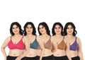 Liigne Women Plus Size Non Padded Bra For Women (Pack Of 5) - Liigne