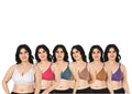 Liigne Women Plus Size Non Padded Bra For Women (Pack Of 6) - Liigne